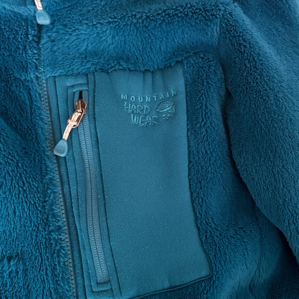 Mountain Hardwear Blue Fleece Sherpa Jacket, full zip - Picture 2 of 5